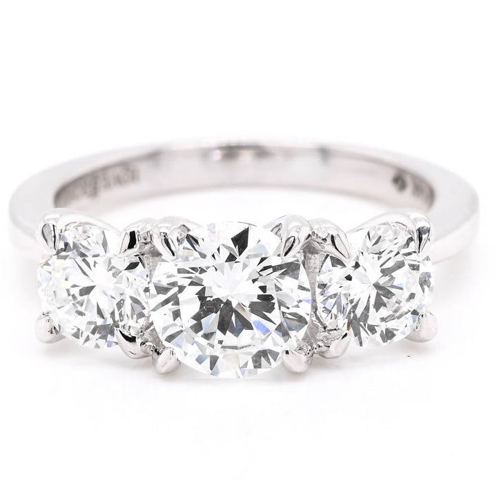 14KT White Gold 2.50CTW Round Brilliant LAB Created Diamond Engagement Ring.