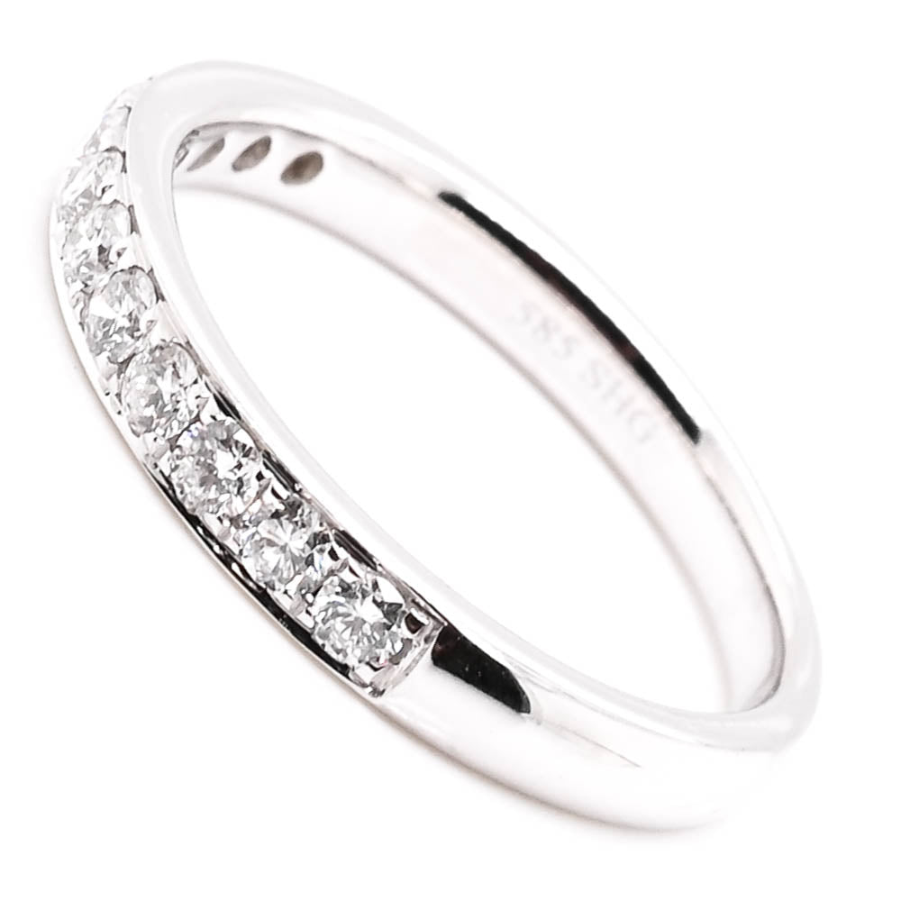 14KT White Gold 0.41CTW Diamond Wedding Band.