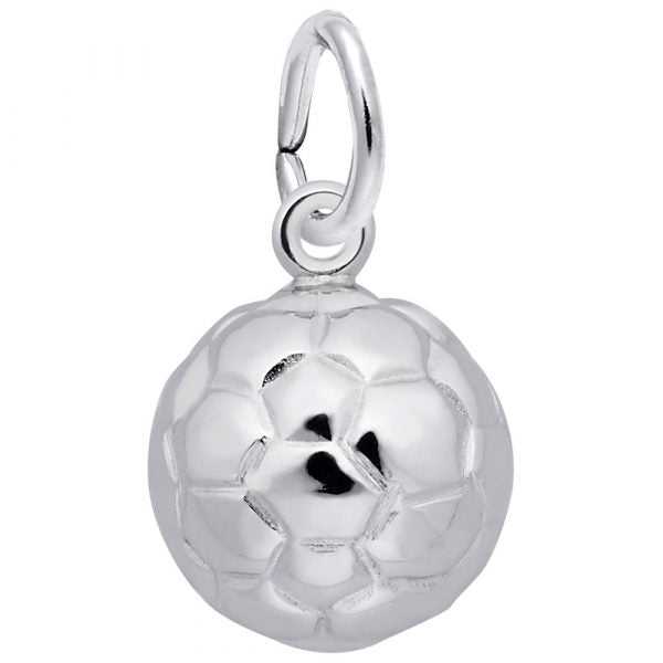 Rembrandt Sterling Silver Soccer Ball Charm.