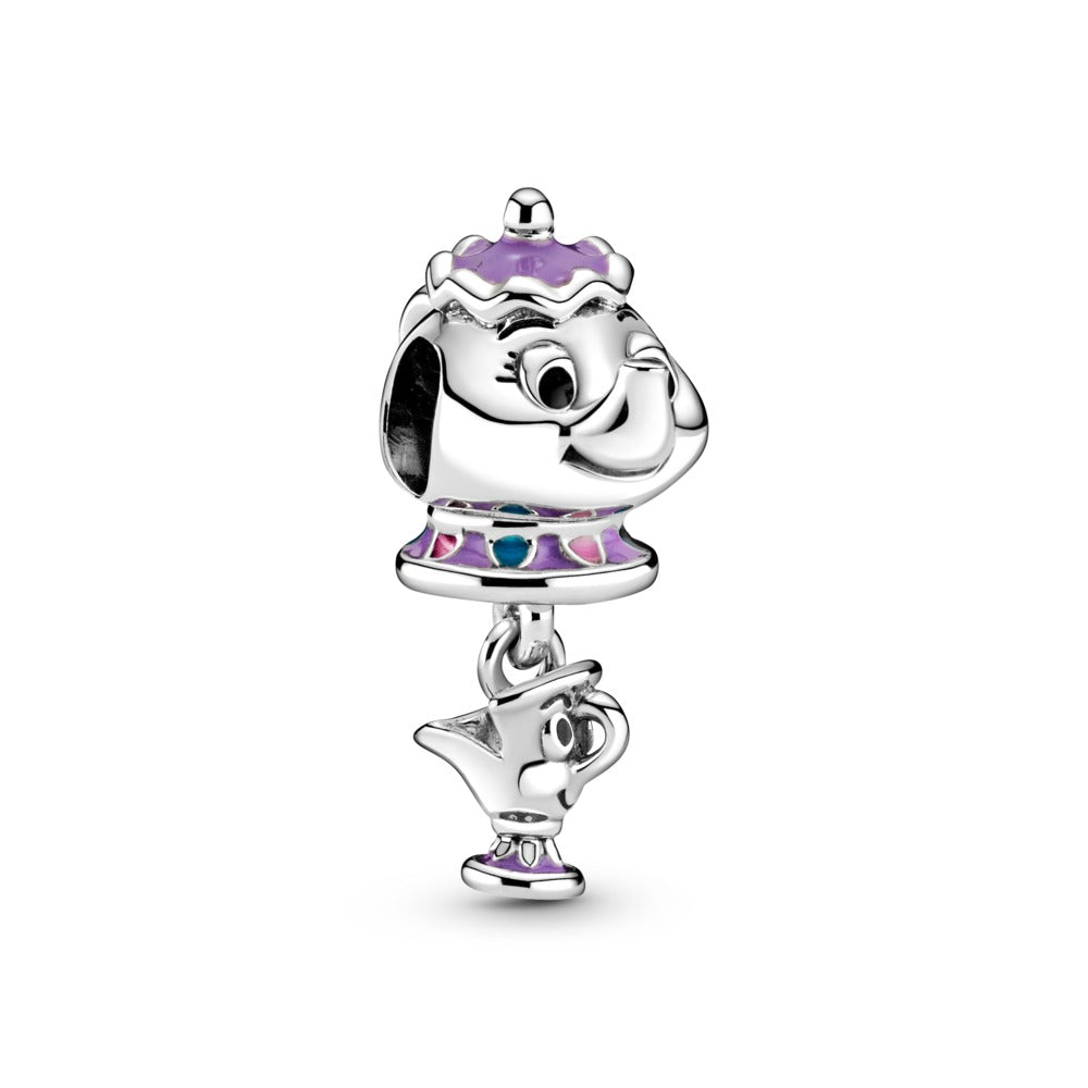 Disney Beauty and the Beast Mrs. Potts and Chip Dangle Charm