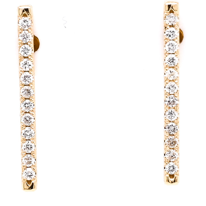 Graziella Originals 14KT Yellow Gold 0.29CTW CTW Stud Style Post Back Backing Diamond Earrings