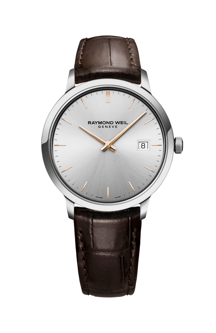 Raymond Weil Raymond Weil Toccata Classic Brown Leather Strap Quartz 39mm Watch 