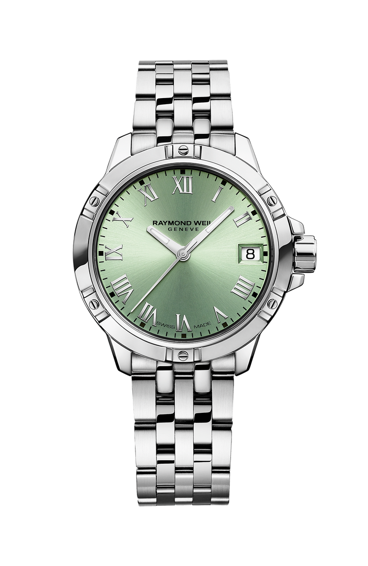 Raymond Weil Raymond Weil Tango Classic Quartz Green Dial Steel Date 30mm Watch # 5960-ST-00520