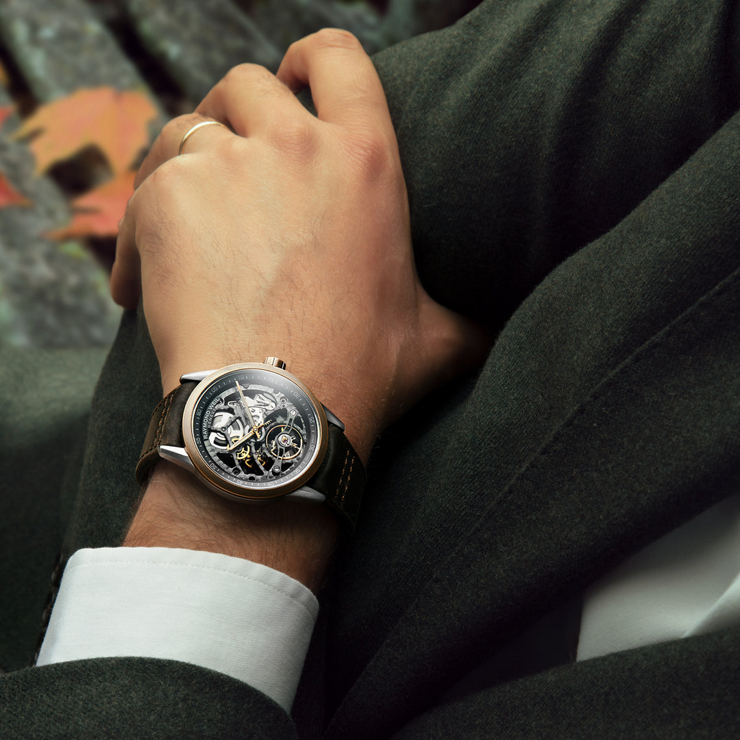 Raymond Weil Freelancer Skeleton 42mm Automatic Bronze Watch #2785-SBC-60000