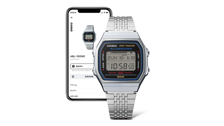 Casio Vintage Digital Watch. ABL100WE-1AV - The Connected Step-Tracker