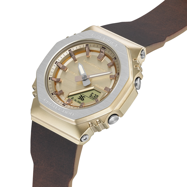 Casio Gshock Analog/Digital BEAUTIFUL PEOPLE Collaboration. GMS2110BP-5A - The "Dark Bronze" Metal Compact
