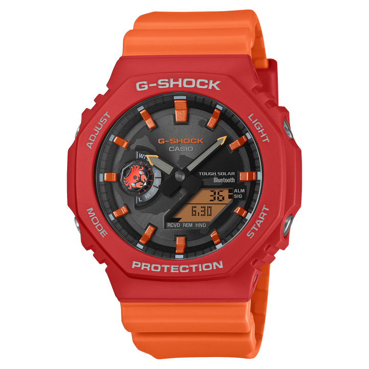 Casio ANALOG-DIGITAL  Charles Darwin Foundation  2100 Series Watch. GAB2100DF-4A - The "Solar Flare" CasiOak