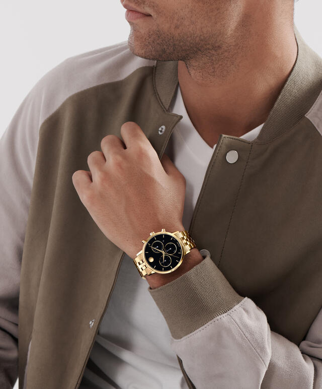 Movado Museum Classic Chronograph 42mm SwissQuartz Chronograph Watch 