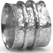 Karma,  Meditation Ring, Sterling Silver, Size 7