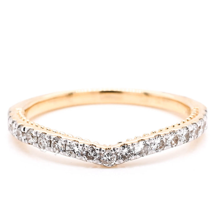 14KT Yellow Gold 0.35CTW Diamond Wedding Band.