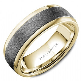 Bleu Royale  14KT Yellow Gold & Tantalum Wedding Band.