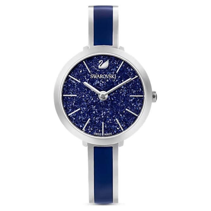 Swarovski Crystalline Delight watch Swiss Made, Metal bracelet, Blue,