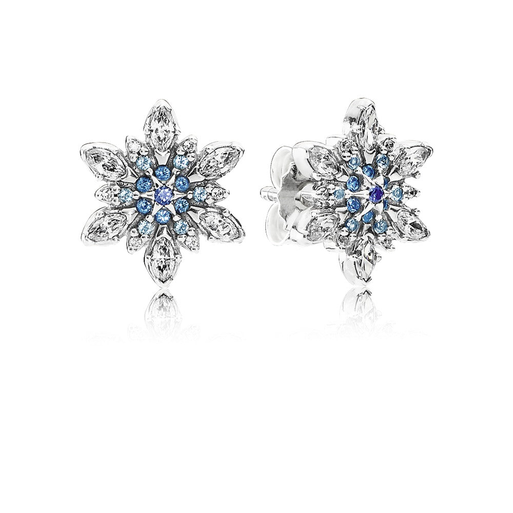 Crystalized Snowflake, Blue Crystals &amp; CZ