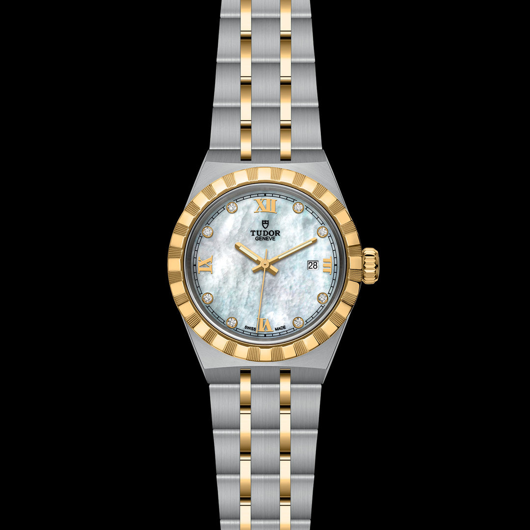 Tudor Royal Watch - M28303-0007 - 28mm steel case, Diamond-set dial