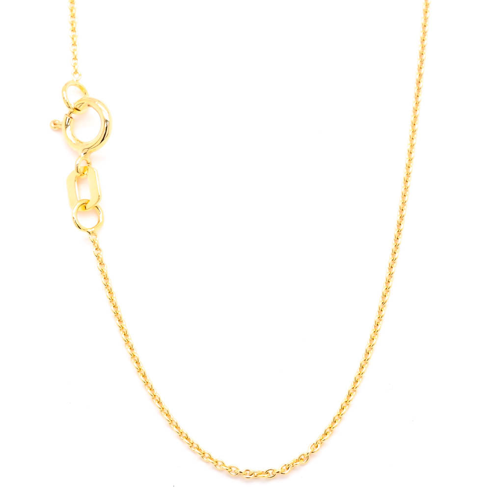 Graziella 10KT Yellow Gold 18" 2.06CTW Elongated Cushion Cut LAB Created Diamond Necklace.
