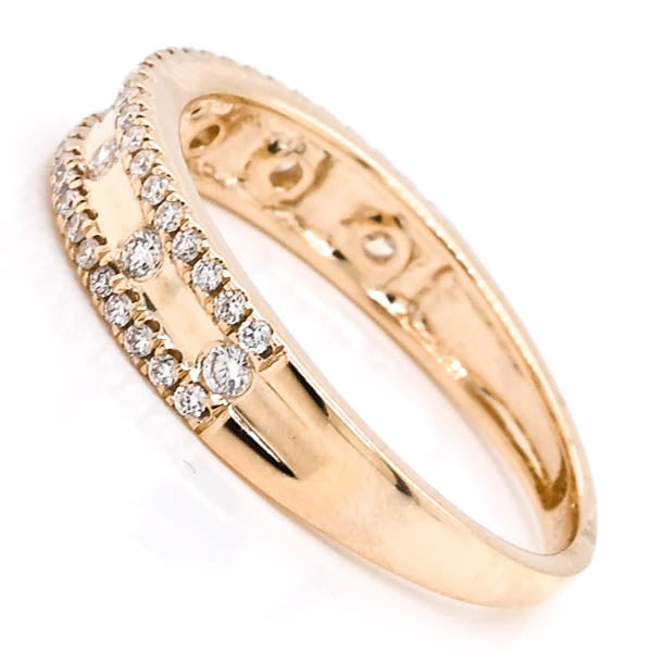 Graziella 14KT Yellow Gold 0.30CTW Diamond Ring - Size 6.5