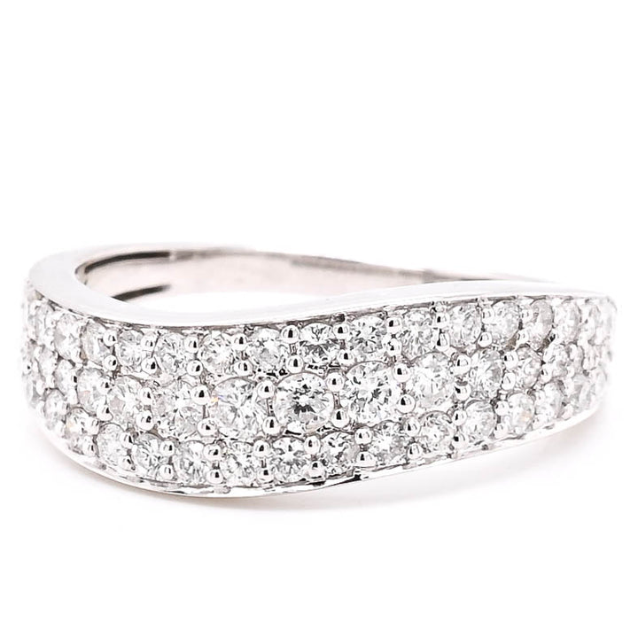 14KT White Gold 0.77CTW Diamond Celebration Ring.