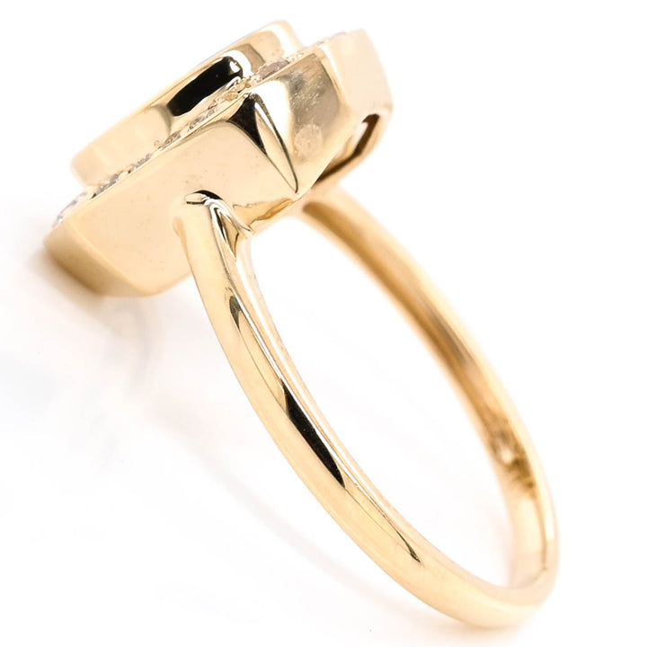 10KT Yellow Gold 1.70CT Dublet Opal & Diamond Ring.