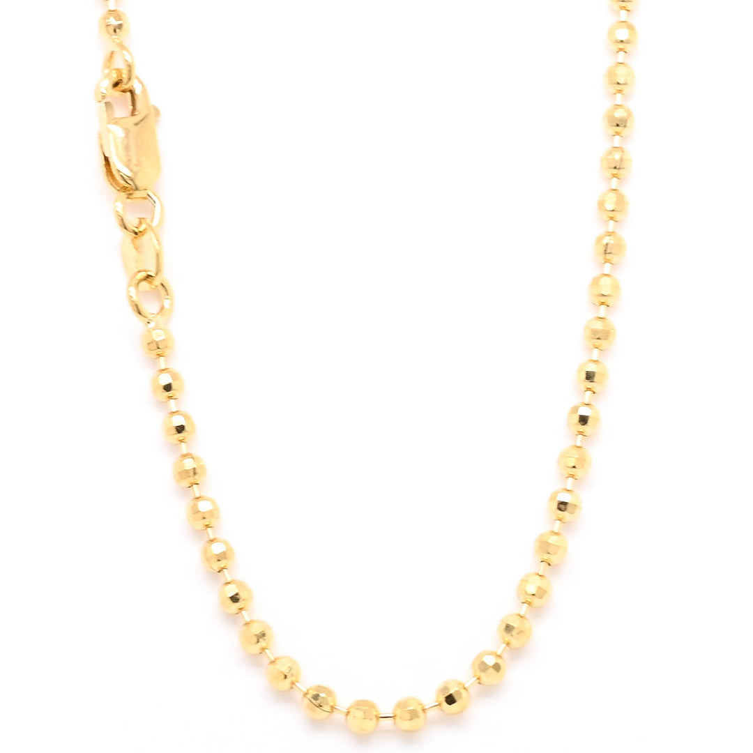14KT Yellow Gold 22" 2.5mm Bead Chain.