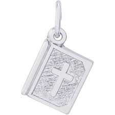 Rembrandt Sterling Silver Bible/Cross Charm.