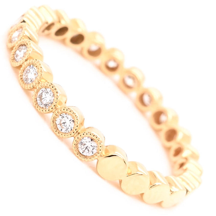 18KT Yellow Gold 0.31CTW Diamond Ring.