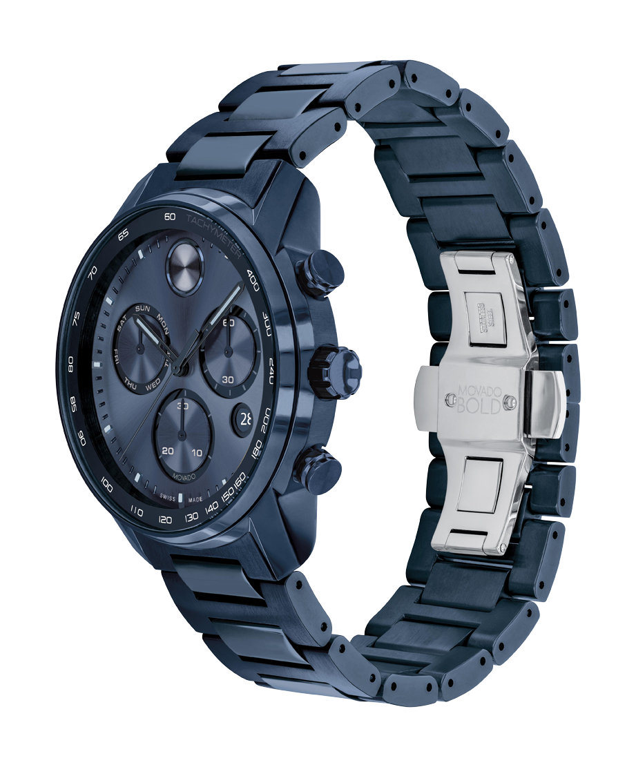 Movado BOLD Verso Chronograph 44mm SwissQuartz Chronograph Watch 