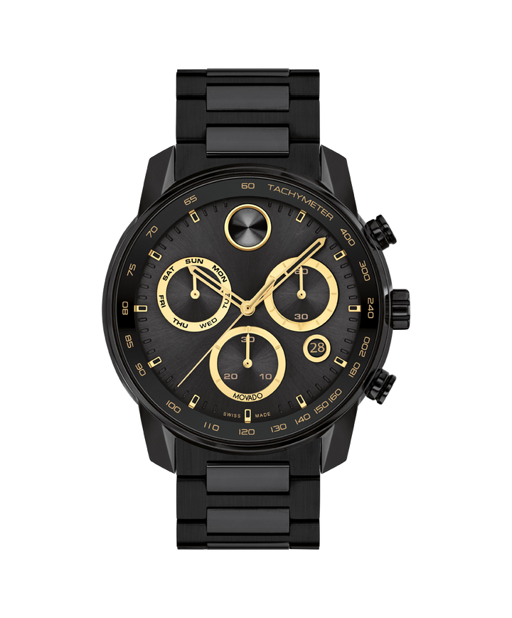 Movado Bold Versa 44mm Swiss Quartz Chronograph Watch 