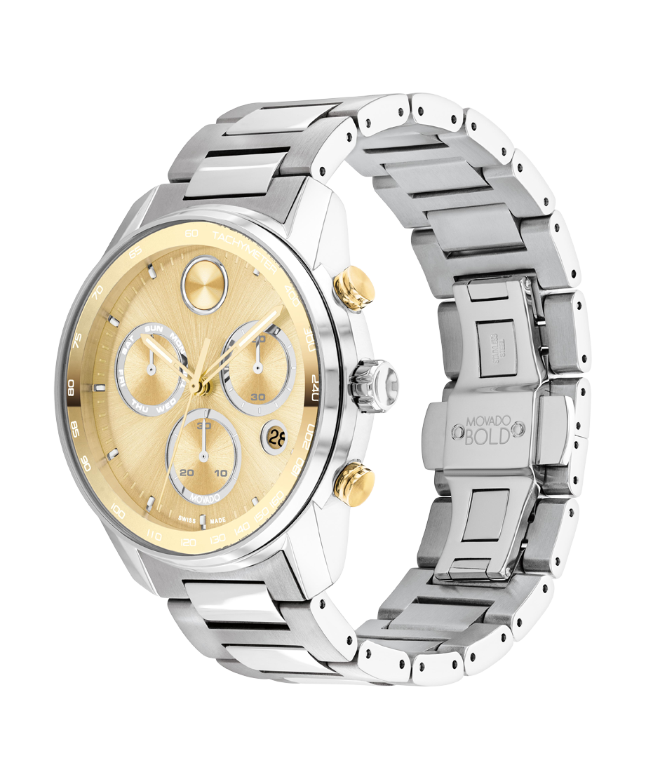 Movado BOLD Verso Chronograph 44mm SwissQuartz Chronograph Watch 
