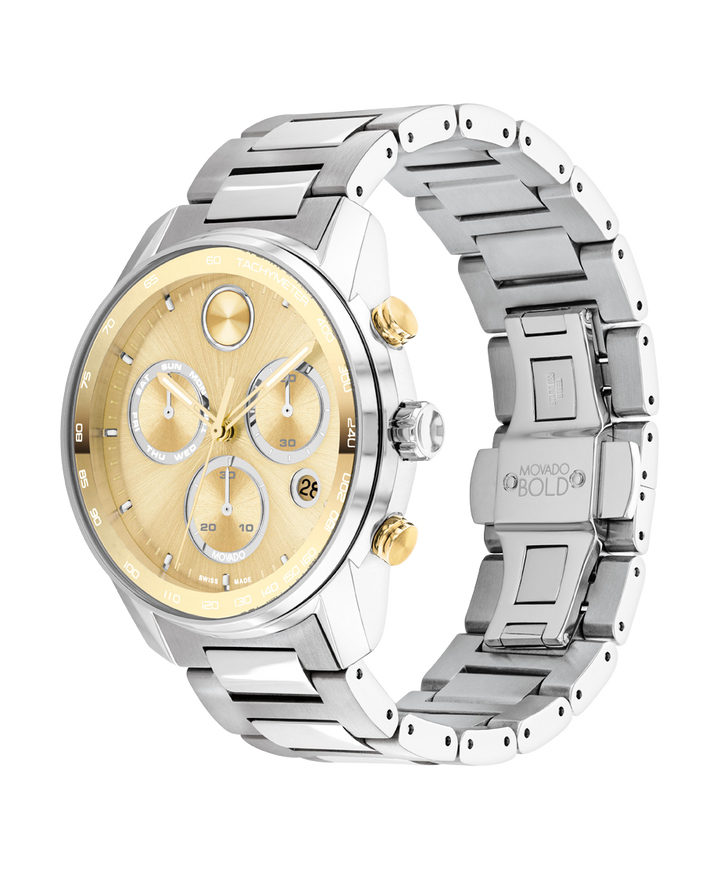 Movado BOLD Verso Chronograph 44mm SwissQuartz Chronograph Watch 
