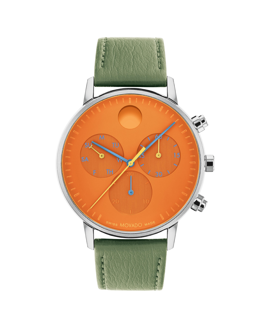 Movado Face Chronograph 43mm SwissQuartz Chronograph Watch 