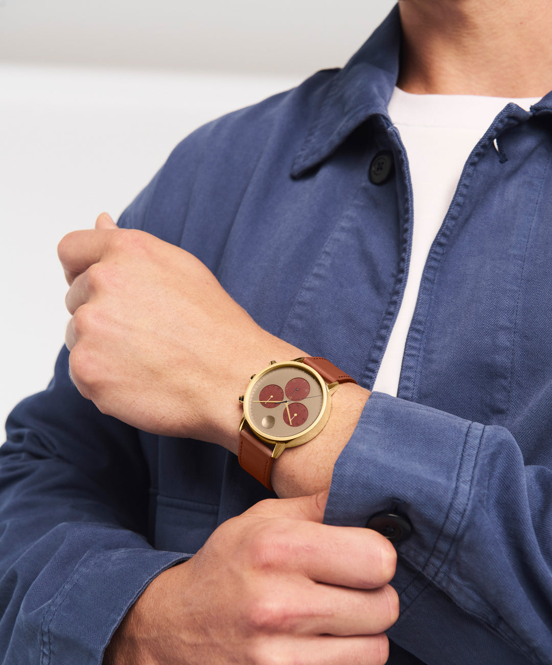 Movado Face Chronograph 43mm SwissQuartz Chronograph Watch 