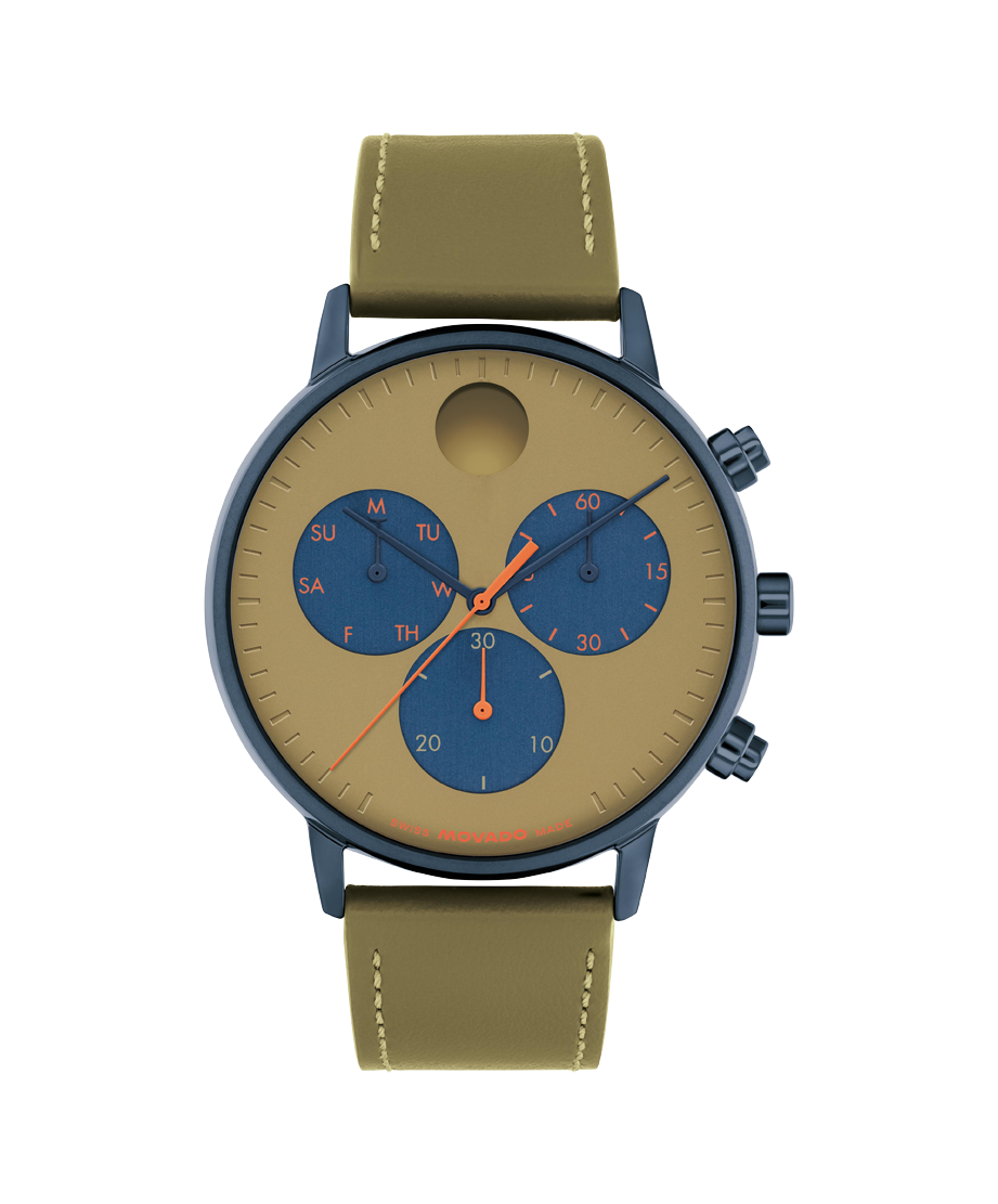 Movado Face Chronograph 43mm SwissQuartz Chronograph Watch 