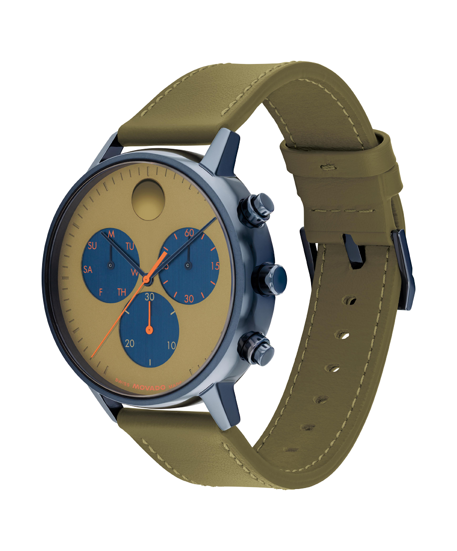 Movado Face Chronograph 43mm SwissQuartz Chronograph Watch 