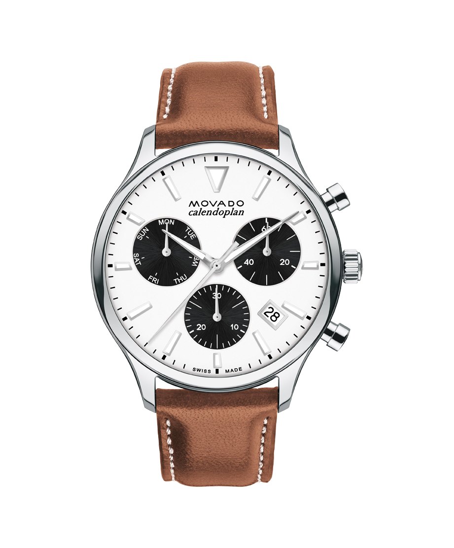 Movado Heritage Calendo Chronograph 43mm Quartz Watch 