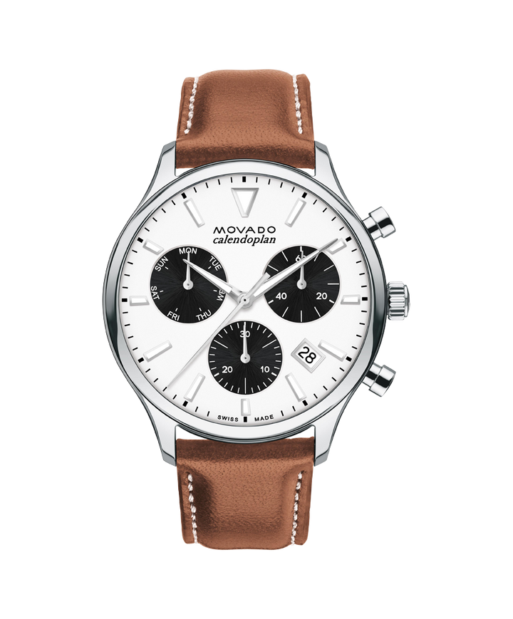 Movado Heritage Calendo Chronograph 43mm Quartz Watch 