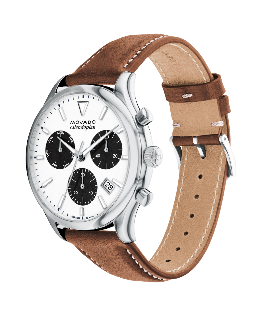 Movado Heritage Calendo Chronograph 43mm Quartz Watch 