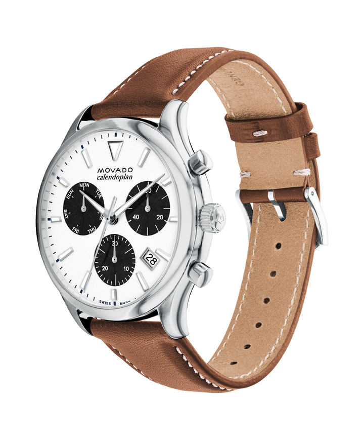 Movado Heritage Calendo Chronograph 43mm Quartz Watch 