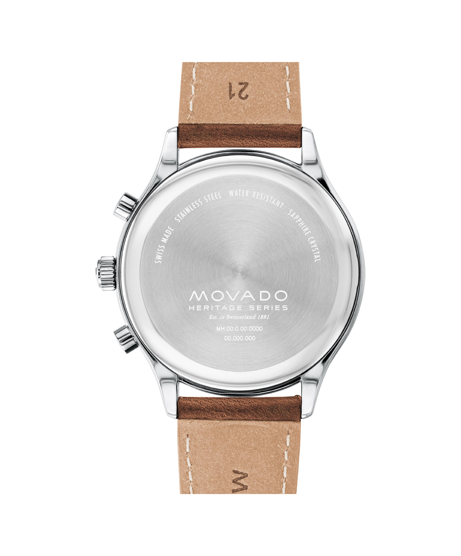 Movado Heritage Calendo Chronograph 43mm Quartz Watch 