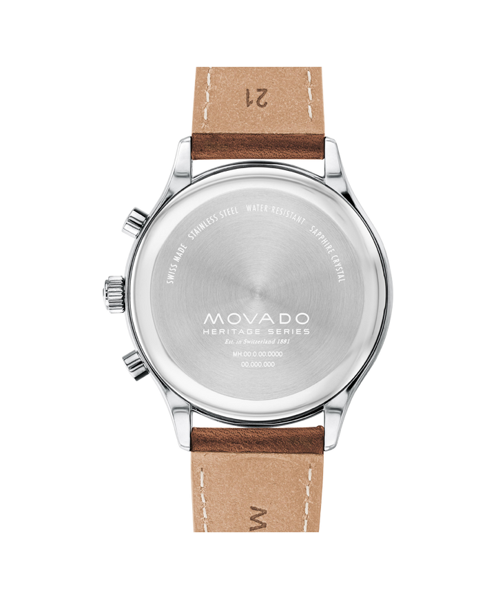 Movado Heritage Calendo Chronograph 43mm Quartz Watch 