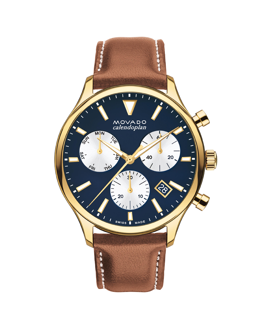 Movado Heritage Calendoplan Chronograph 43mm SwissQuartz Chronograph W
