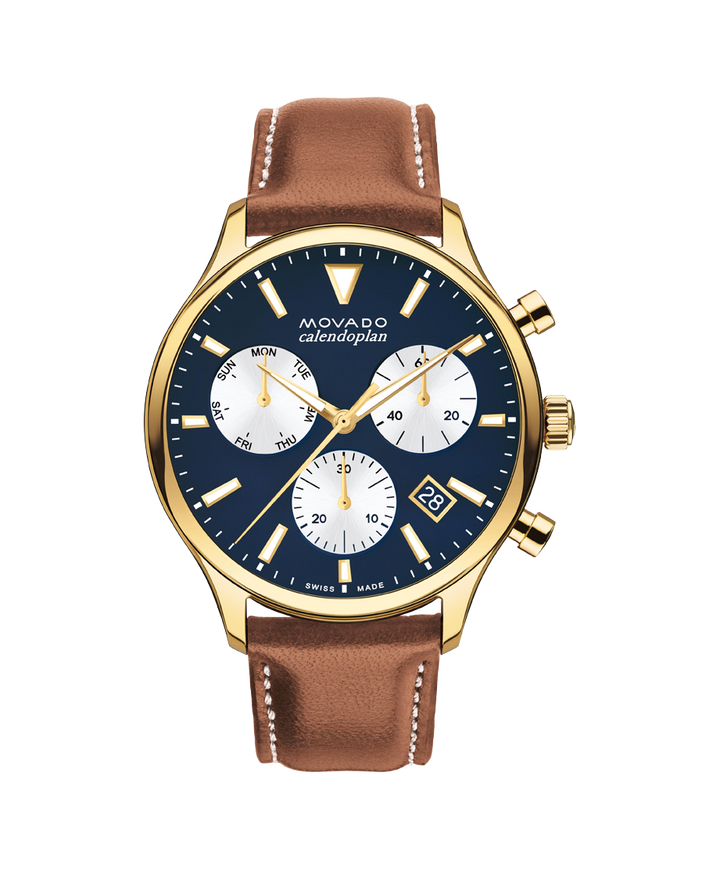 Movado Heritage Calendoplan Chronograph 43mm SwissQuartz Chronograph W
