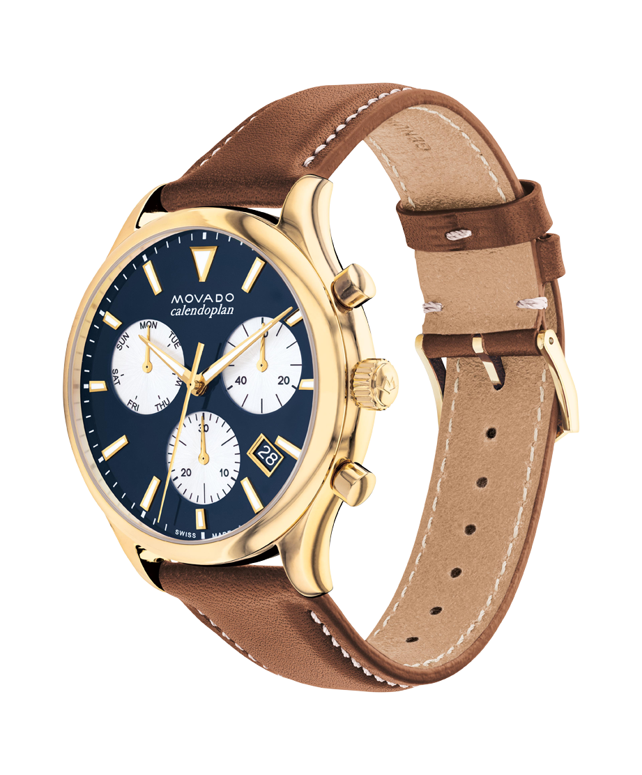 Movado Heritage Calendoplan Chronograph 43mm SwissQuartz Chronograph W