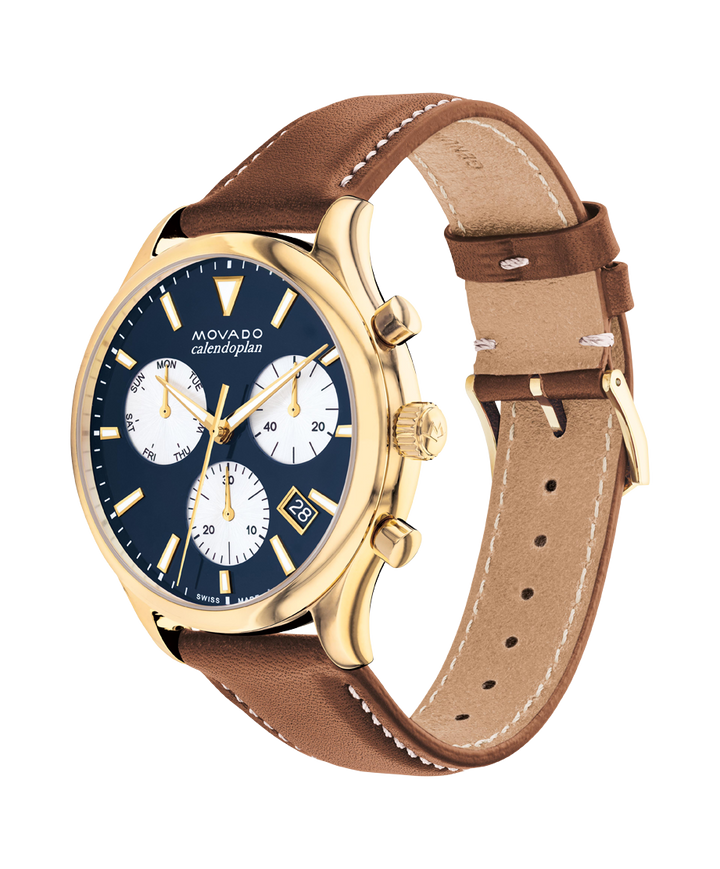 Movado Heritage Calendoplan Chronograph 43mm SwissQuartz Chronograph W