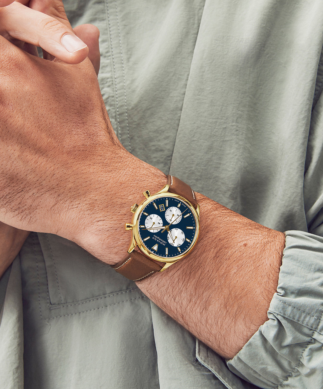 Movado Heritage Calendoplan Chronograph 43mm SwissQuartz Chronograph W