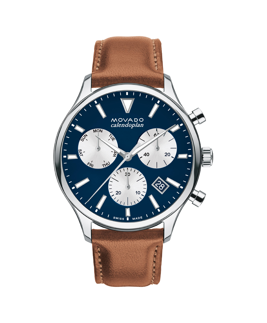 Movado Heritage Calendoplan Chronograph 43mm SwissQuartz Chronograph W