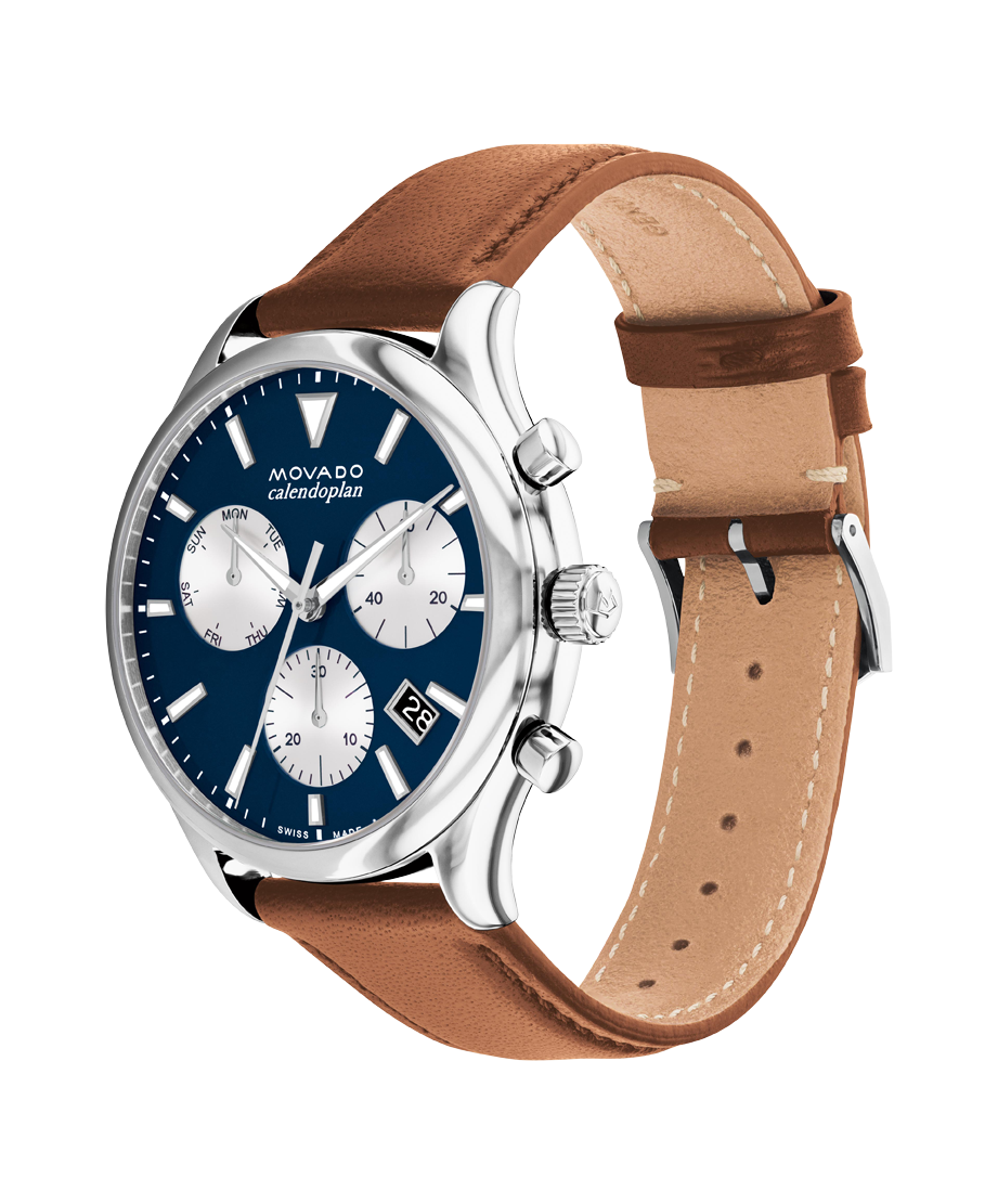 Movado Heritage Calendoplan Chronograph 43mm SwissQuartz Chronograph W