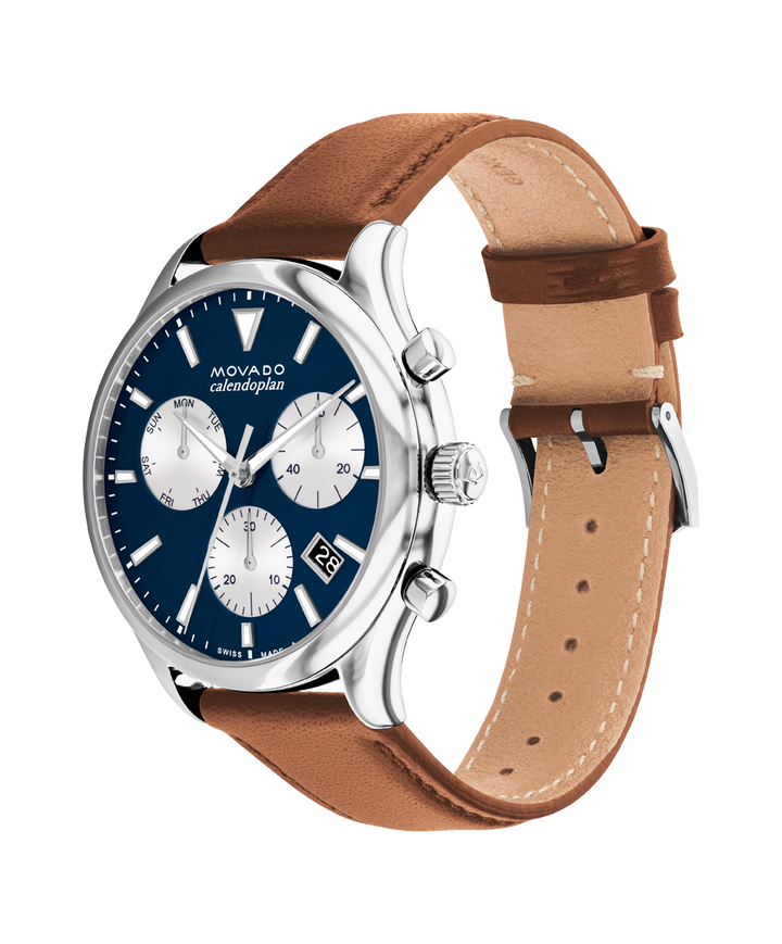 Movado Heritage Calendoplan Chronograph 43mm SwissQuartz Chronograph W