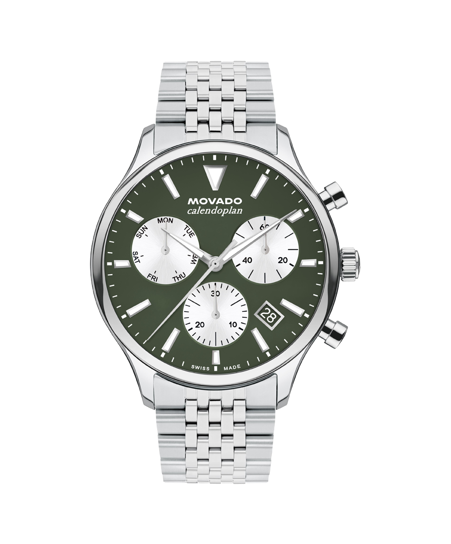 Movado Heritage Calendoplan Chronograph 43mm SwissQuartz Chronograph W