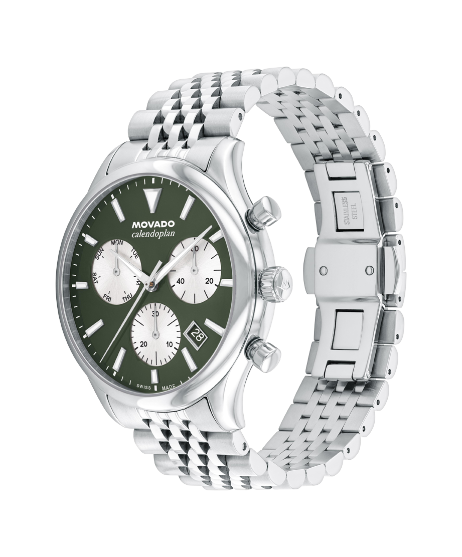 Movado Heritage Calendoplan Chronograph 43mm SwissQuartz Chronograph W