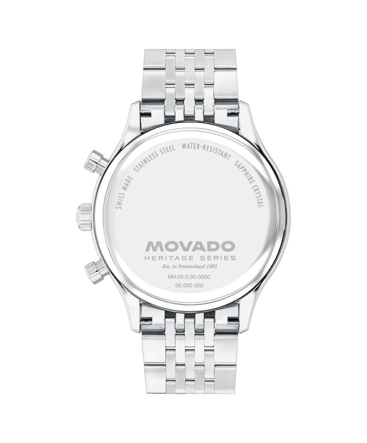 Movado Heritage Calendoplan Chronograph 43mm SwissQuartz Chronograph W